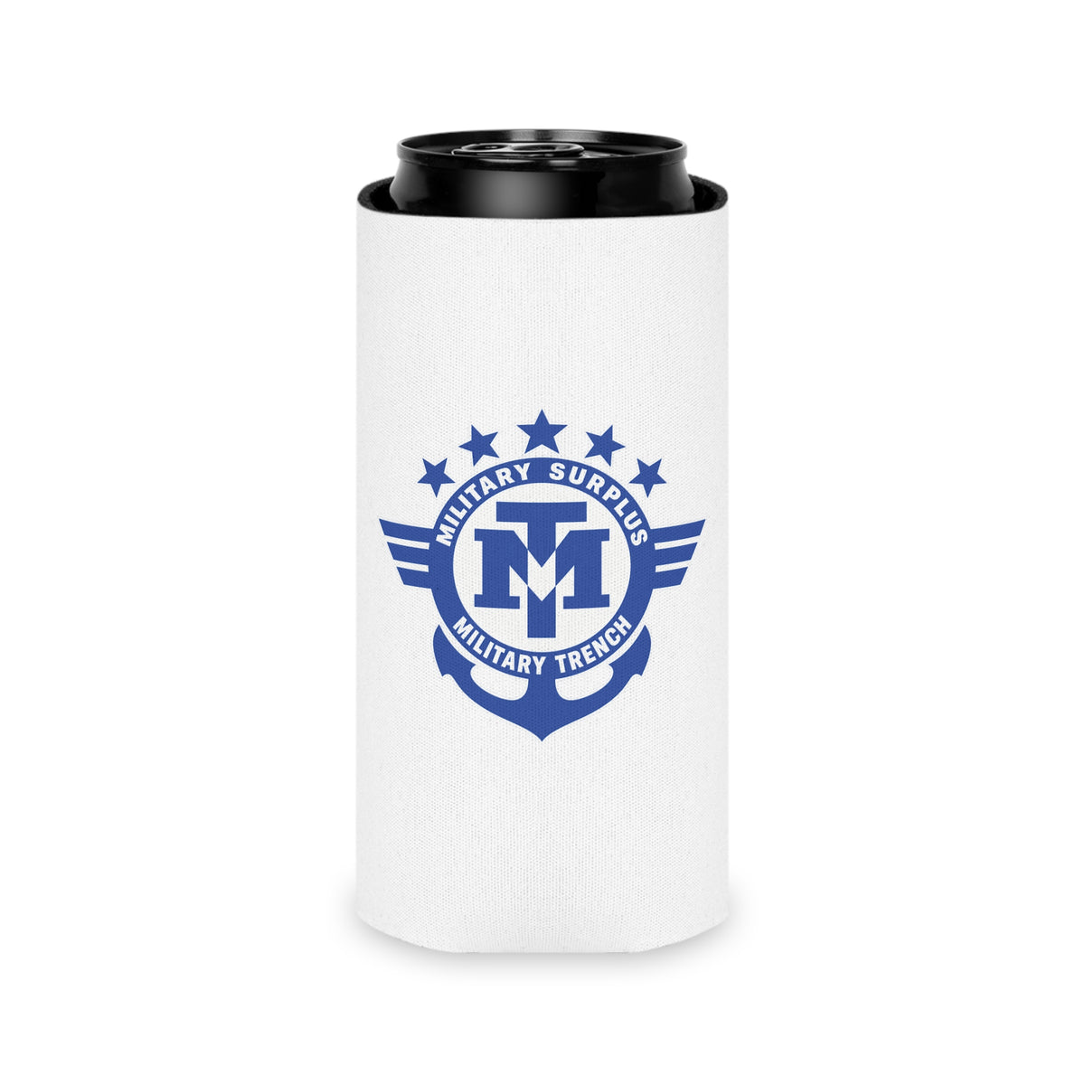 Military Trench Logo Can Cooler Coozie