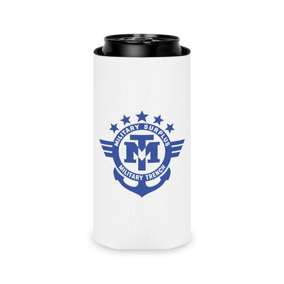 Military Trench Logo Can Cooler Coozie