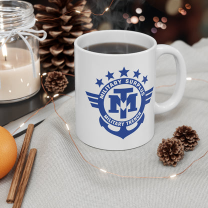 Military Trench Logo Mug — 11oz Ceramic Coffee Cup