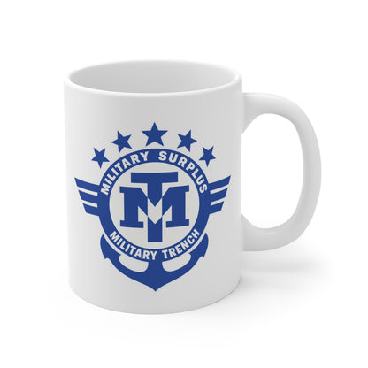 Military Trench Logo Mug — 11oz Ceramic Coffee Cup