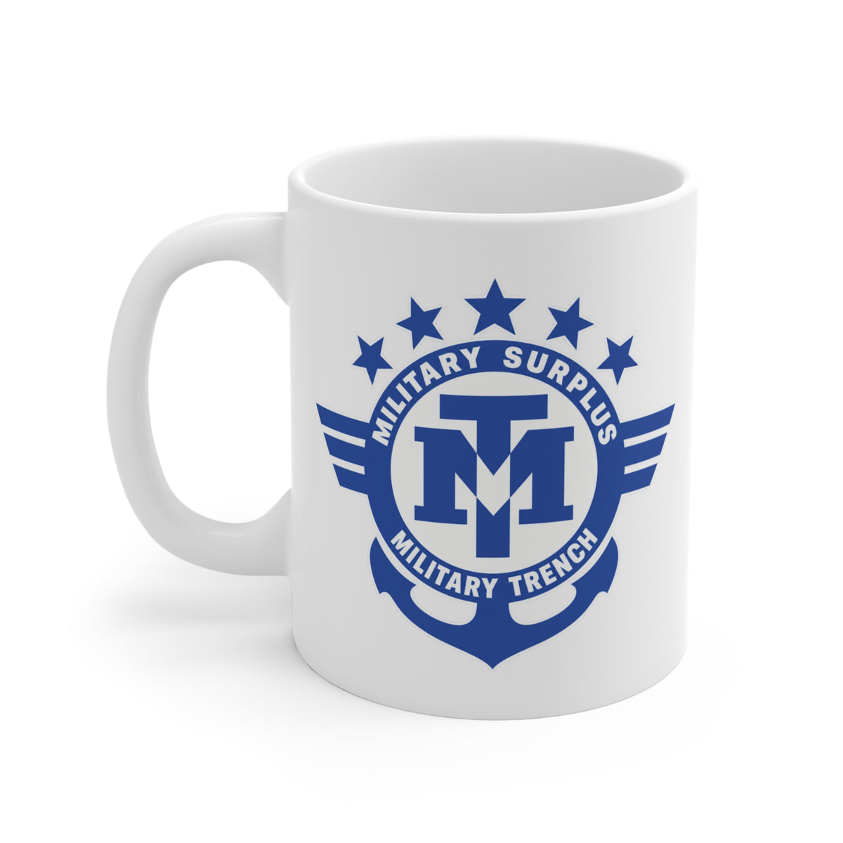 Military Trench Logo Mug — 11oz Ceramic Coffee Cup